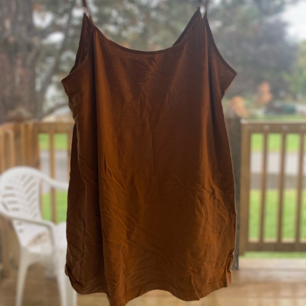 Time and Tru Light Brown Spagetti Strap Tank Top